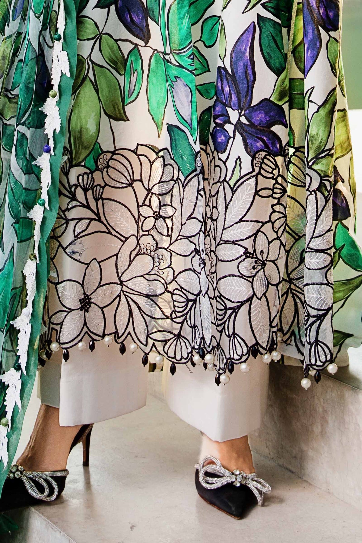 Maria B Mprints spring summer unstitched lawn suits 2025 | 5A