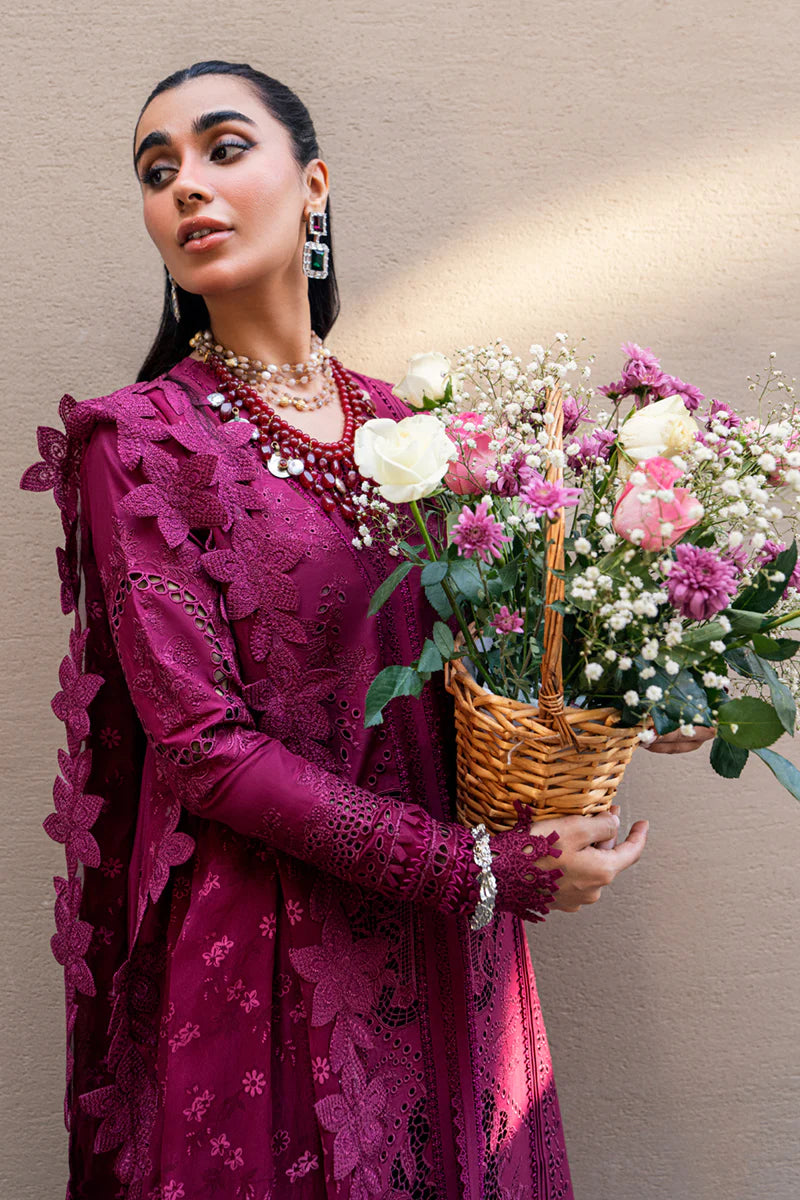 Qalamkar Sahil luxury unstitched lawn suits 2025 - FK-11-Violet