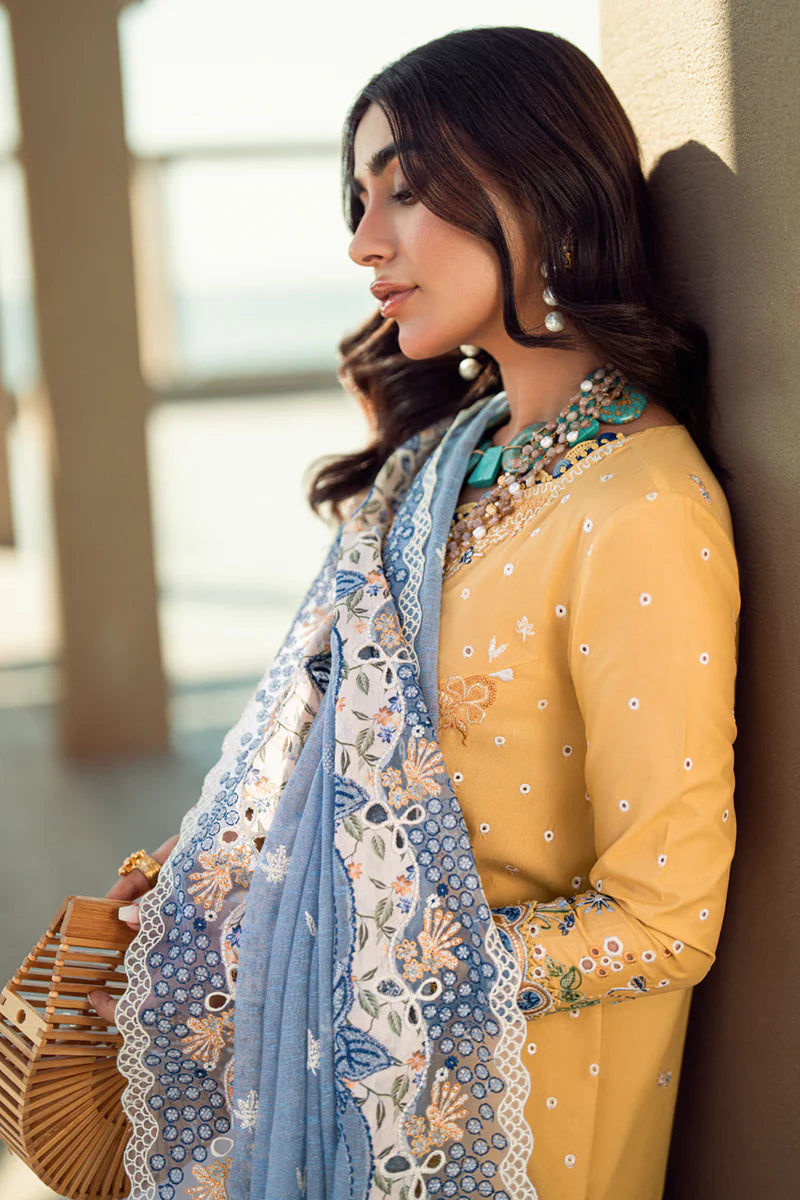 Qalamkar Sahil luxury unstitched lawn suits 2025 - FK-06