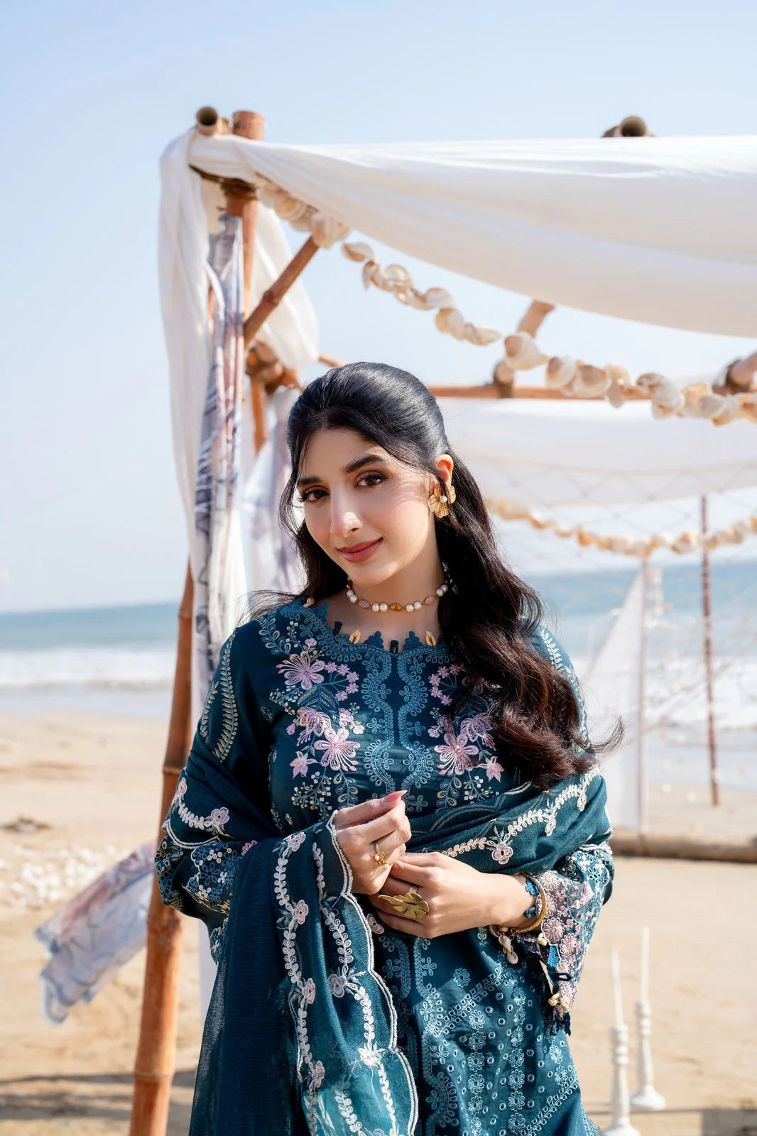 Saagar by aabyaan luxury festive unstitched lawn suits 2025 |Ishana - AS-06