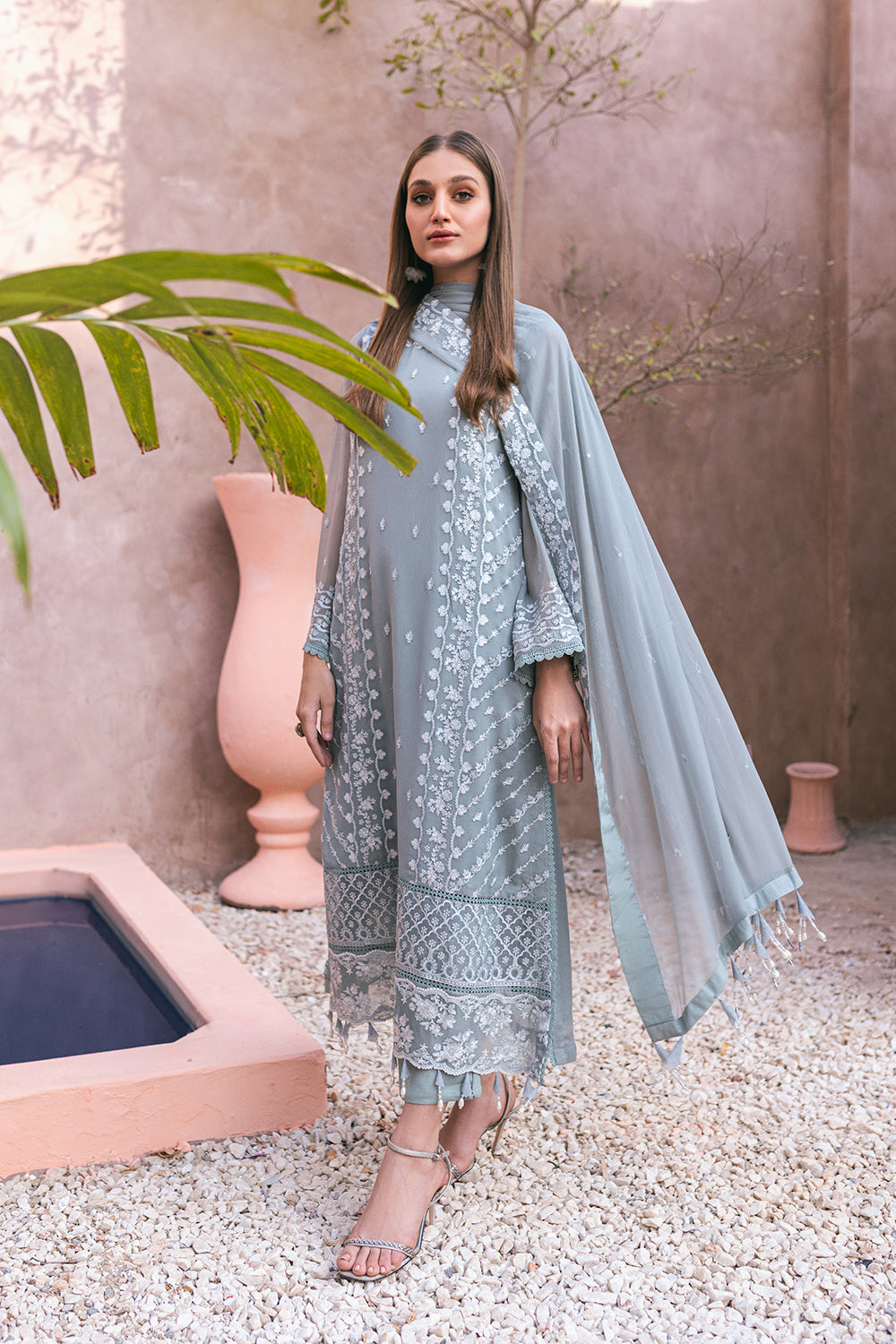 Ensembles Lawn Suits by Azure | 2024 | Frosted Fern