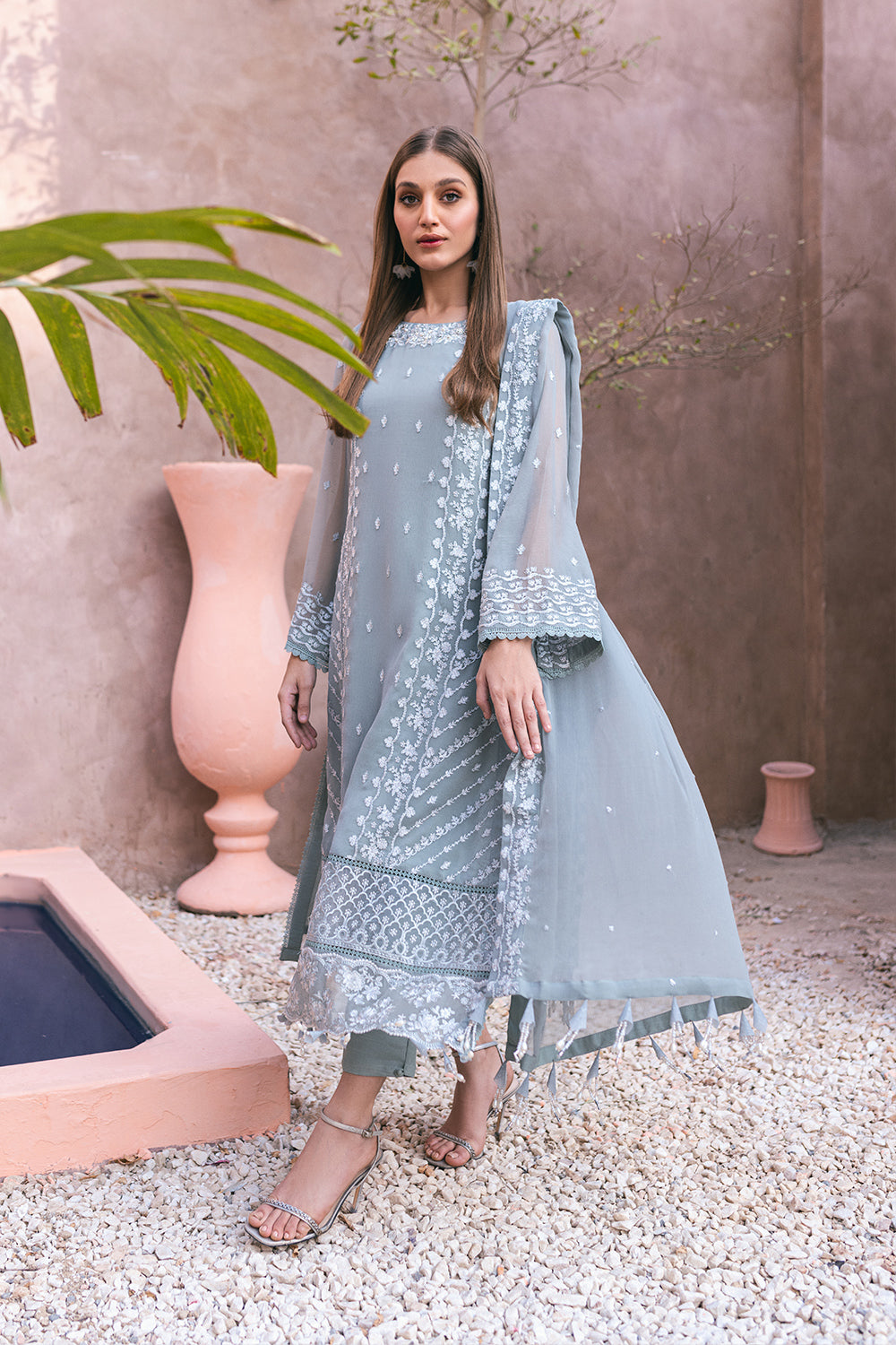 Ensembles Lawn Suits by Azure | 2024 | Frosted Fern
