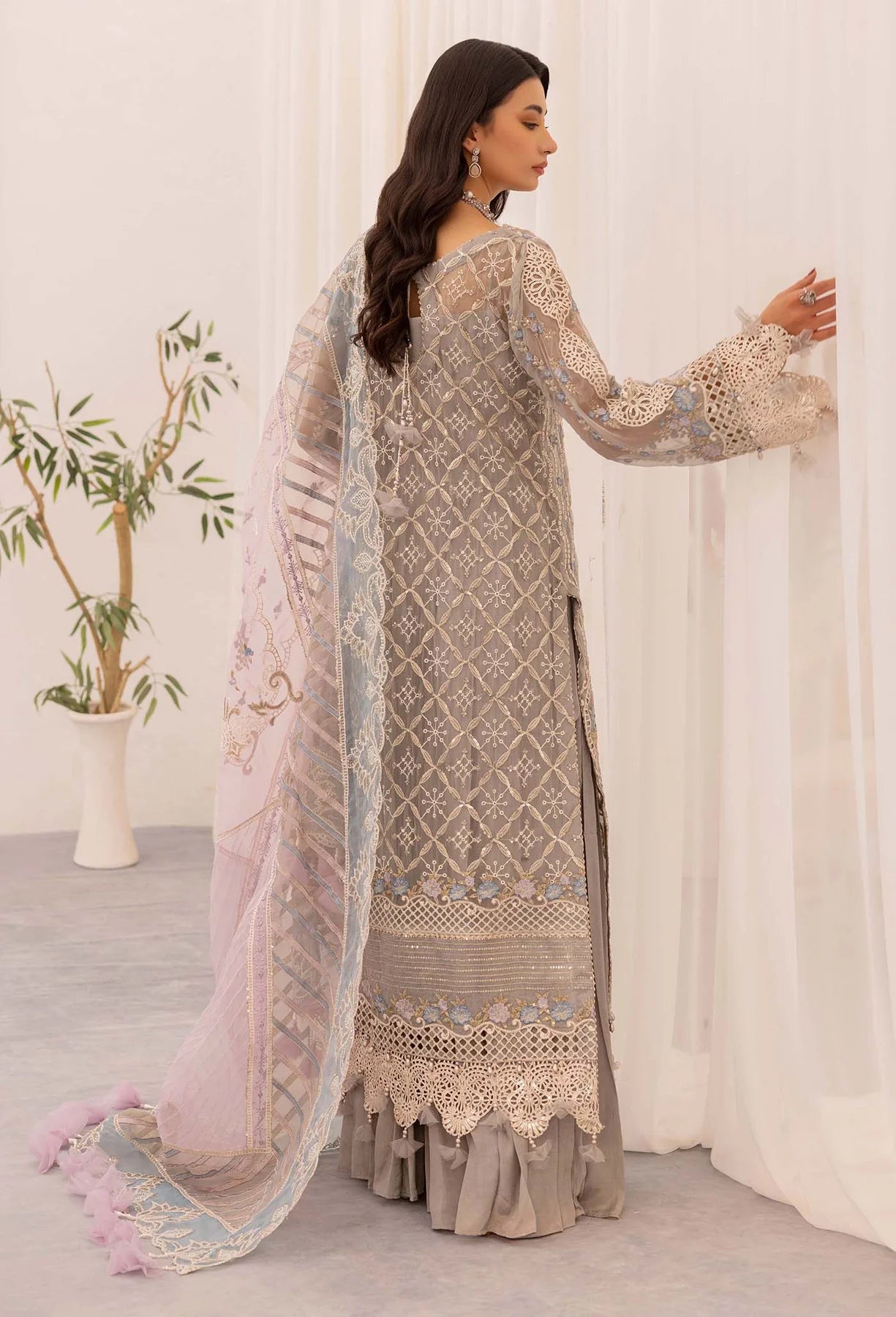 Adan's Chantelle Chiffon Suits | 2024 | GRAY GRANITE