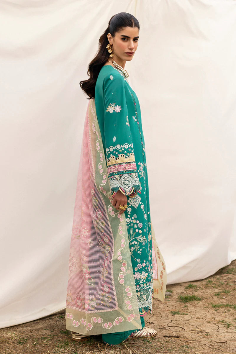 Qalamkar Qlinekari Lawn - DC-08 - Elida