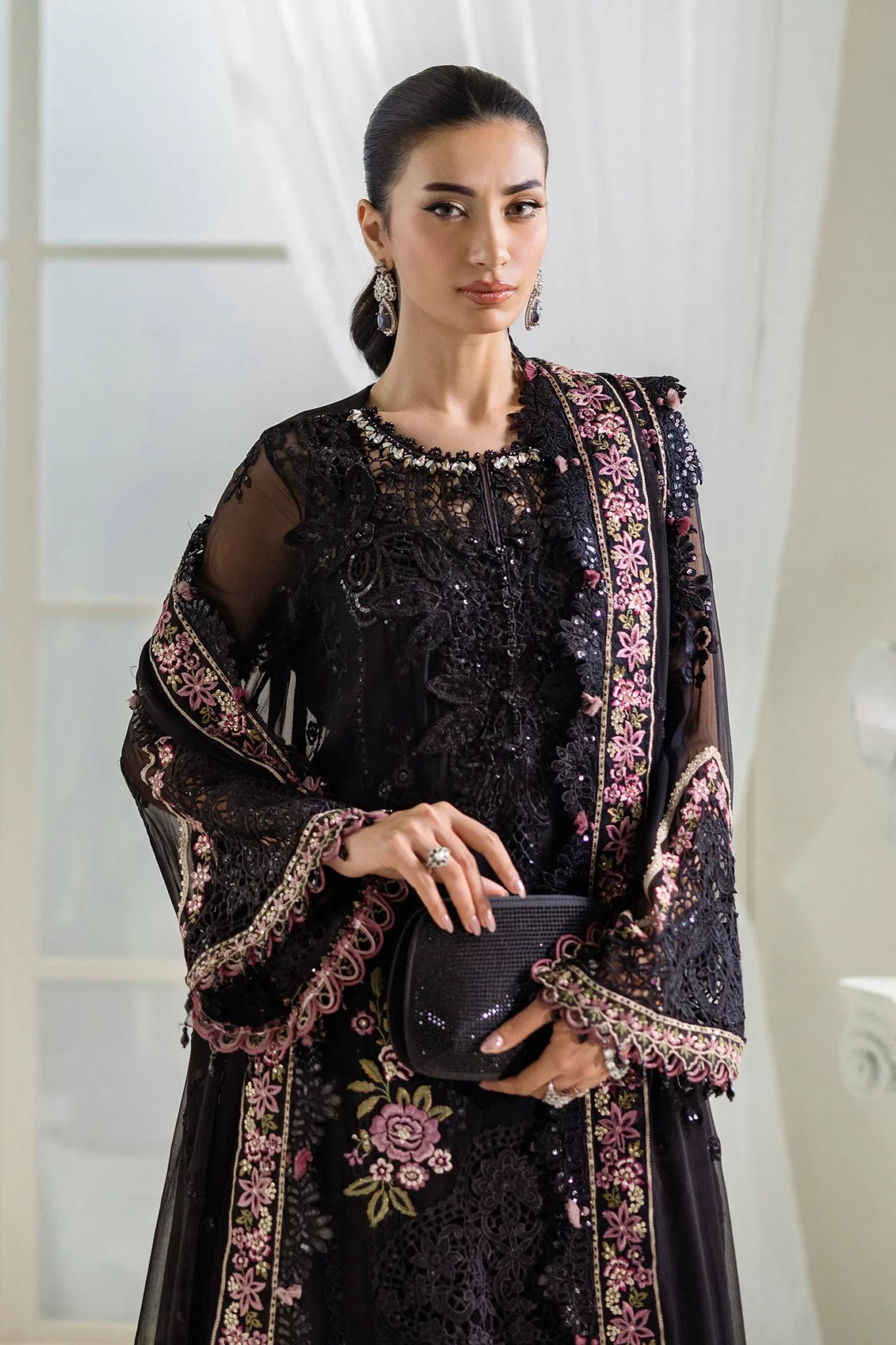 Maria B Chiffons Unstitched Wedding Wear Suits 2025 | D - 104