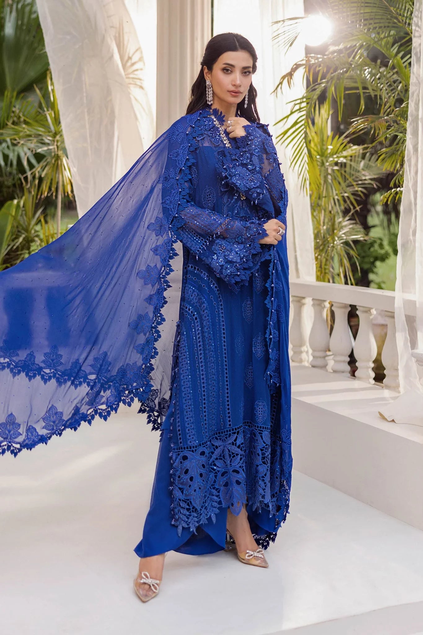 Maria B Chiffons Unstitched Wedding Wear Suits 2025 | D - 103
