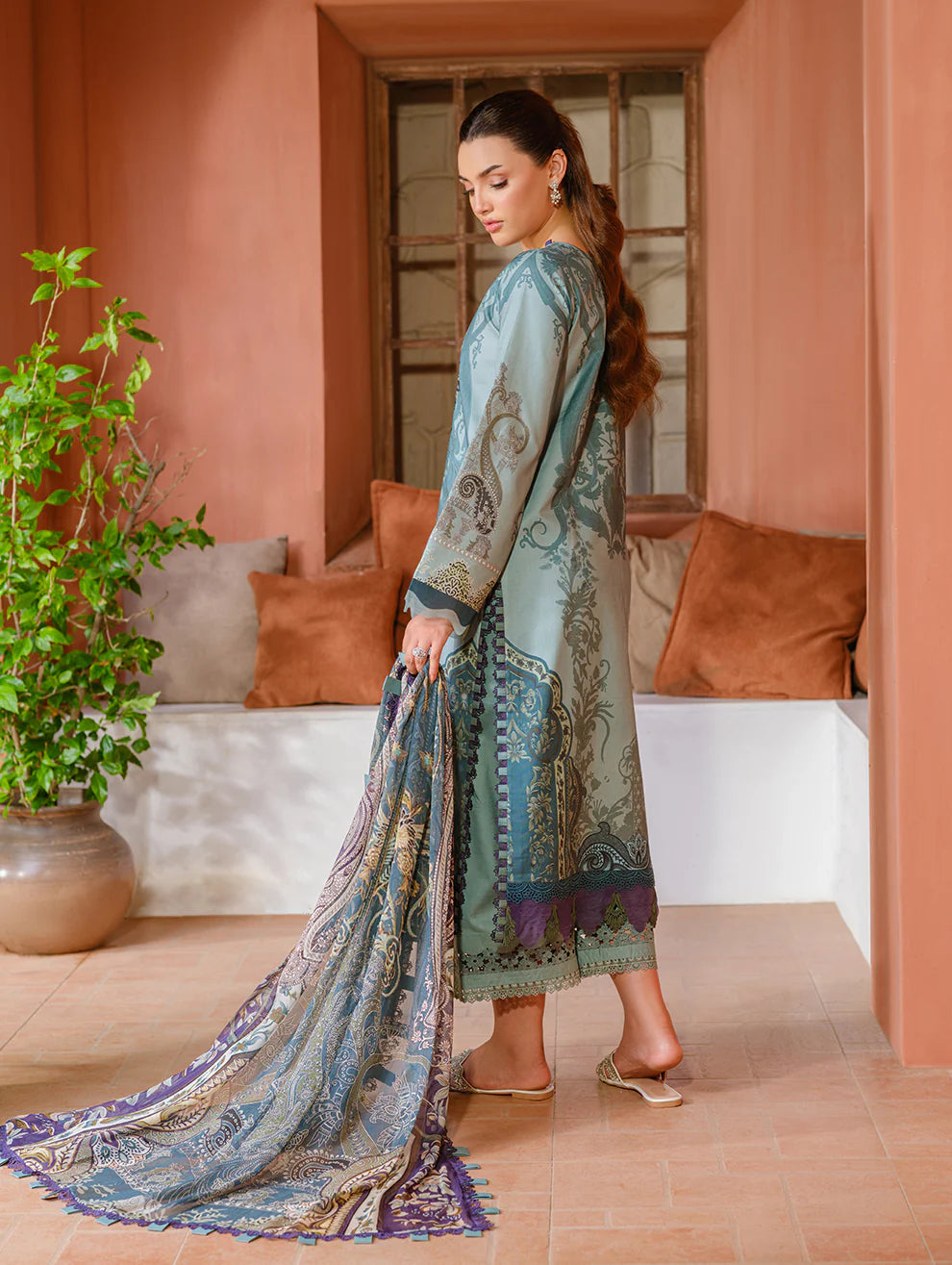 Jade Urbane Embroidered Cambric Lawn Collection 2025 - 20893 A
