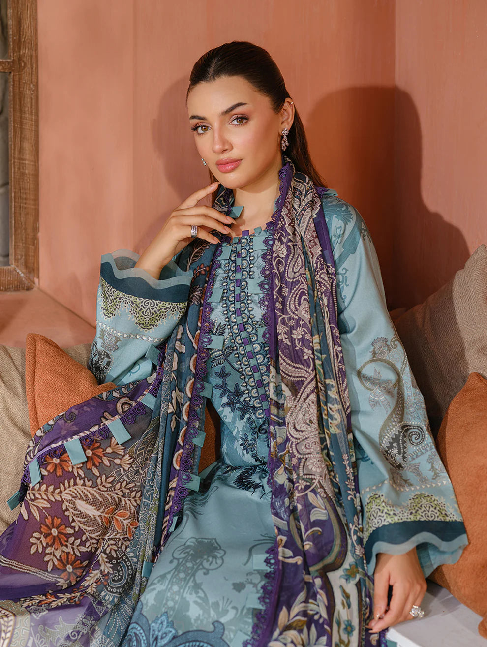 Jade Urbane Embroidered Cambric Lawn Collection 2025 - 20893 A