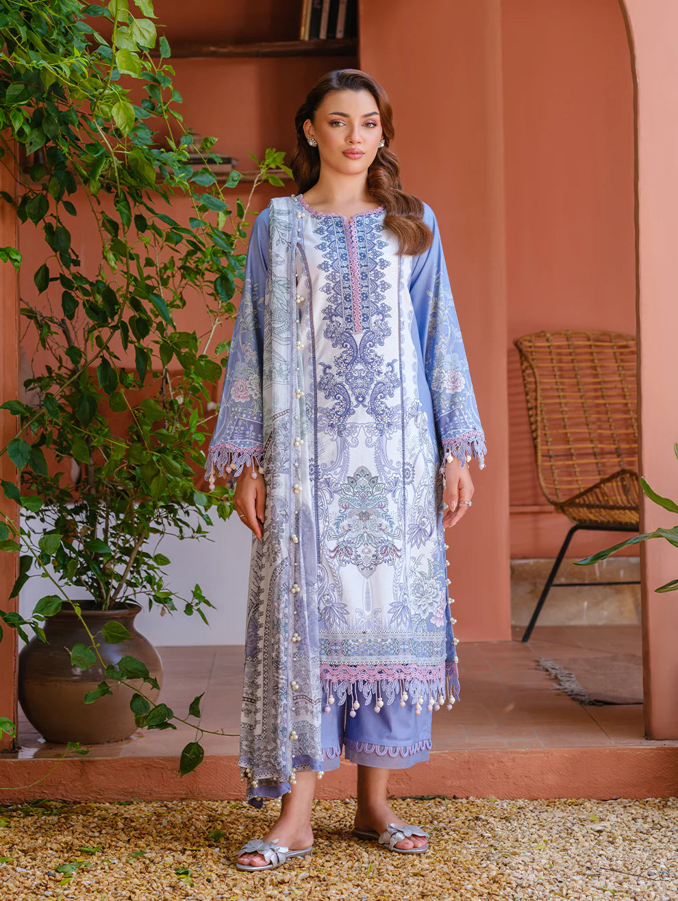 Jade Urbane Embroidered Cambric Lawn Collection 2025 - 20895 A