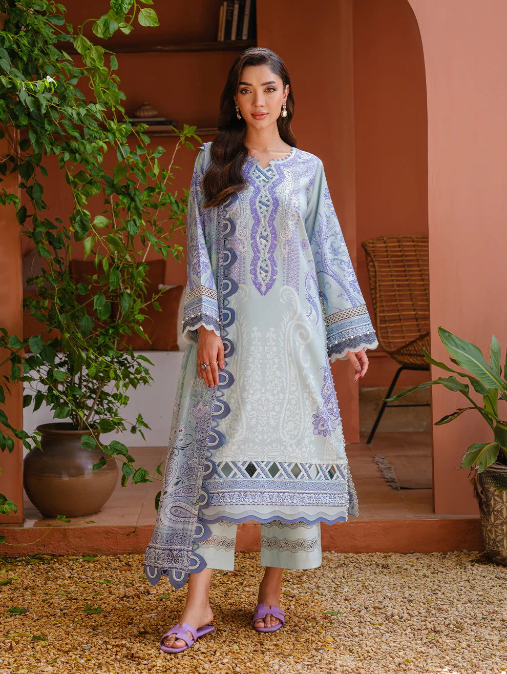 Jade Urbane Embroidered Cambric Lawn Collection 2025 - 20896 A