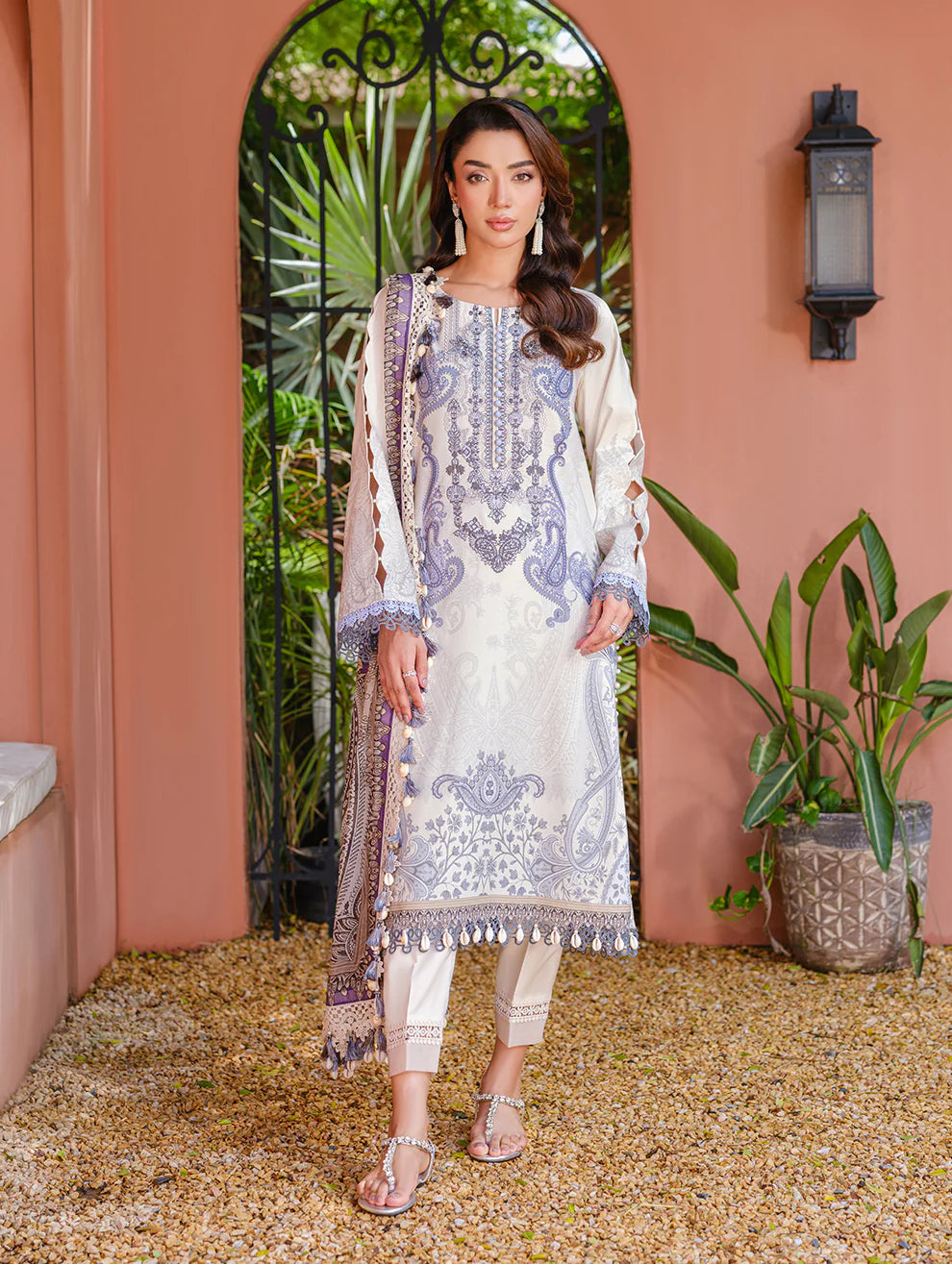 Jade Urbane Embroidered Cambric Lawn Collection 2025 - 20898 A