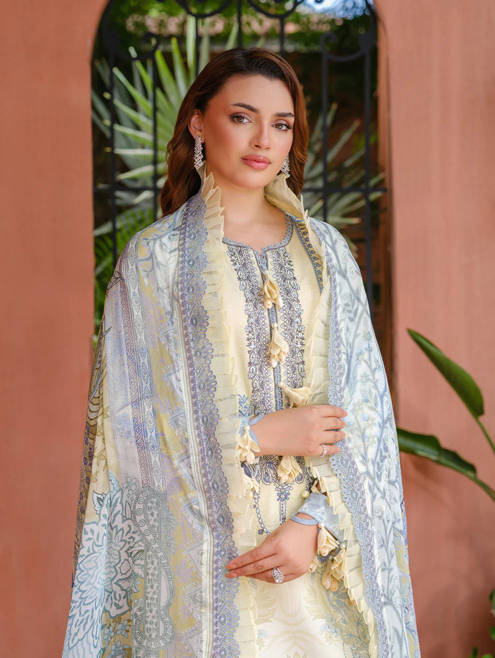 Jade Urbane Embroidered Cambric Lawn Collection 2025 - 20901 A