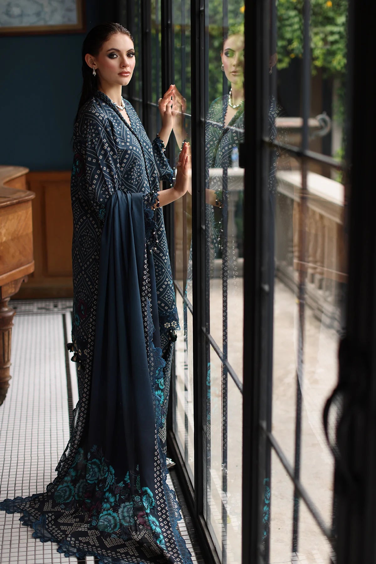 Charizma Combination Embroidered Linen Collection 2025 - CC25 - 20