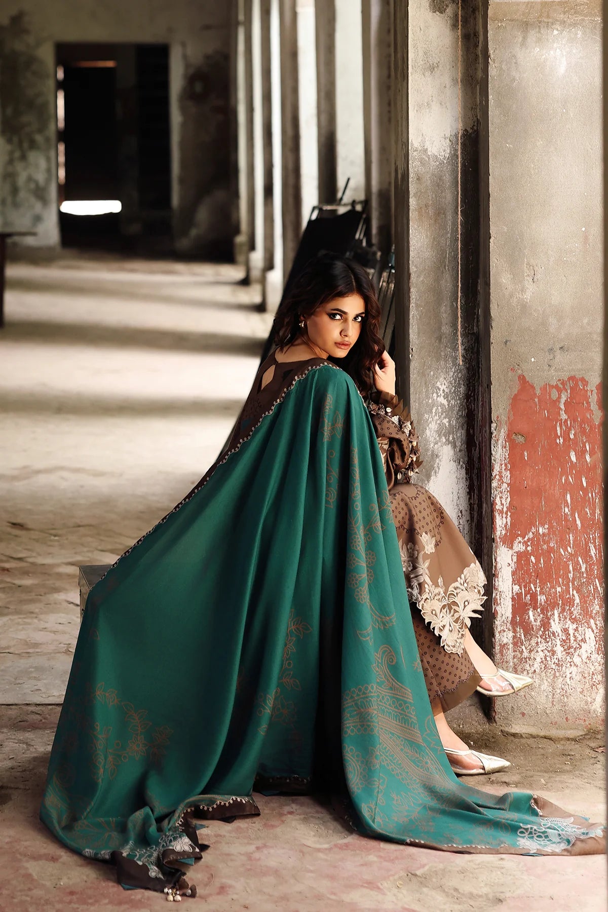 Charizma Combination Embroidered Linen Collection 2025 - CC25 - 16