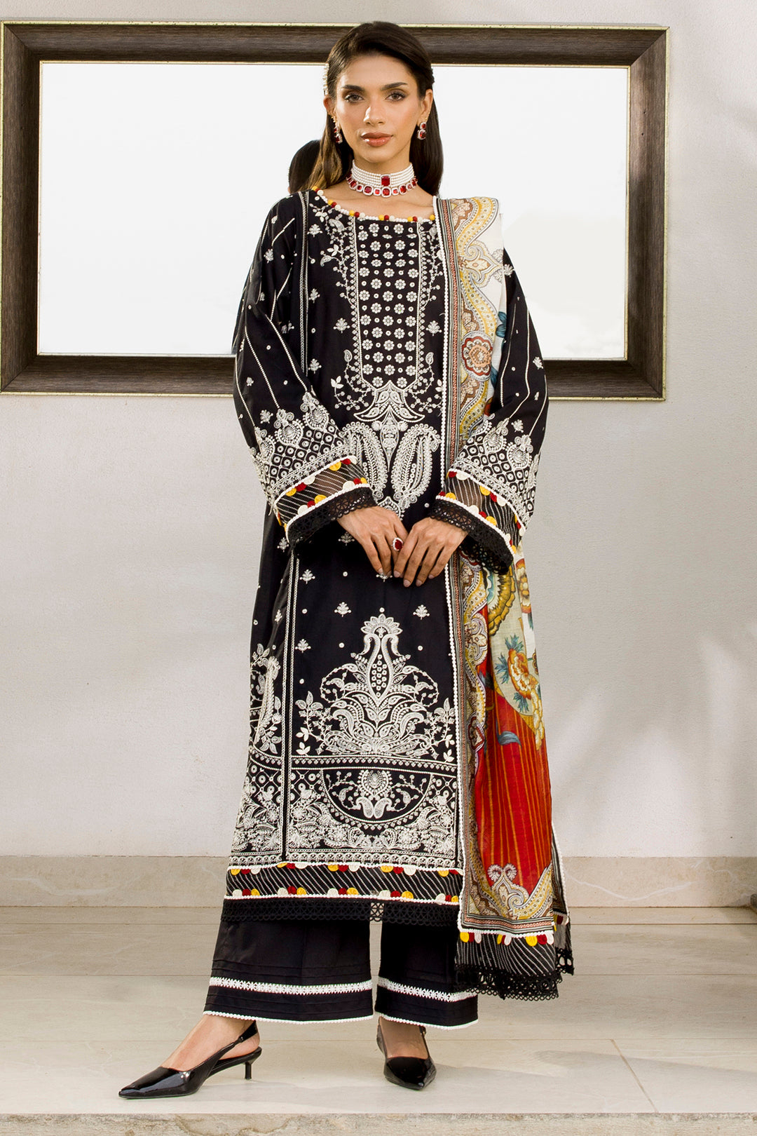 Zellbury Chikankari Unstitched Lawn Collection 2025 - 0080