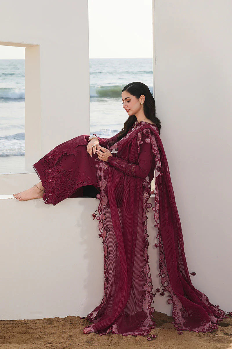 Qalamkar Sahil Luxury Lawn Collection 2026 - Nelam - SA-14