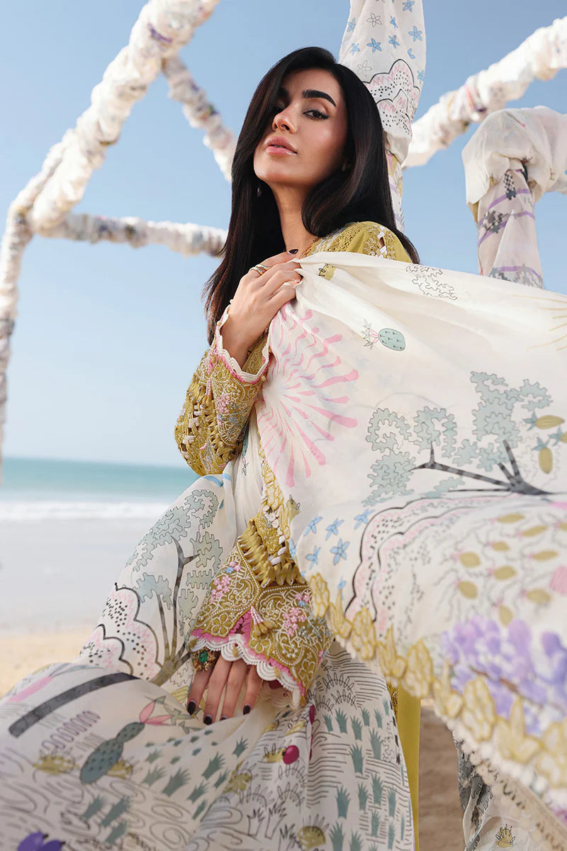 Qalamkar Sahil Luxury Lawn Collection 2026 - Hira - SA-07