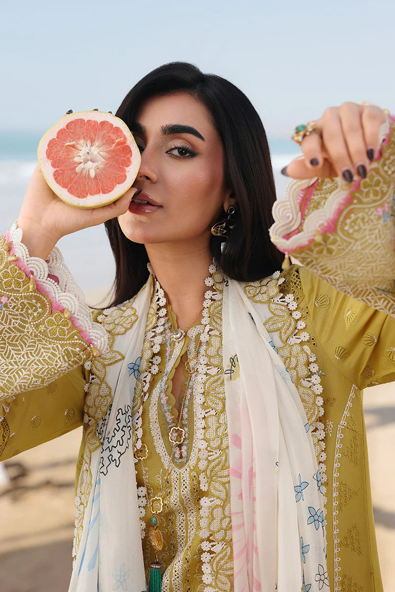 Qalamkar Sahil Luxury Lawn Collection 2026 - Hira - SA-07