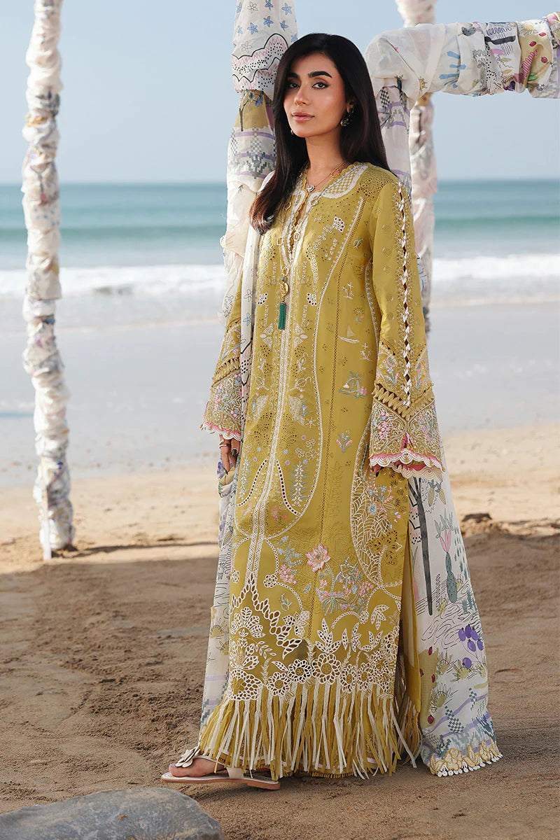 Qalamkar Sahil Luxury Lawn Collection 2026 - Hira - SA-07