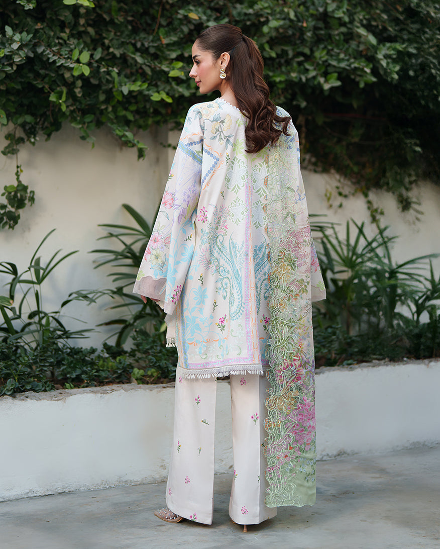 Roheenaz Whispered Florals Lawn Collection 2026 - Soft Bloom