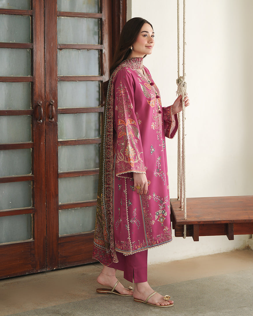 Roheenaz Whispered Florals Lawn Collection 2026 - Floral Garden