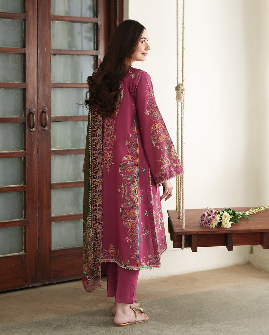 Roheenaz Whispered Florals Lawn Collection 2026 - Floral Garden
