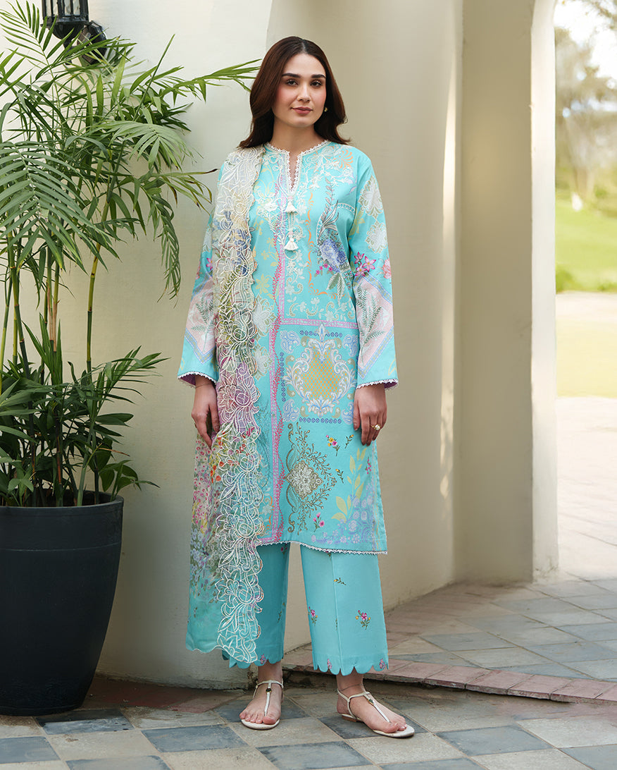 Roheenaz Whispered Florals Lawn Collection 2026 - Petal Hush