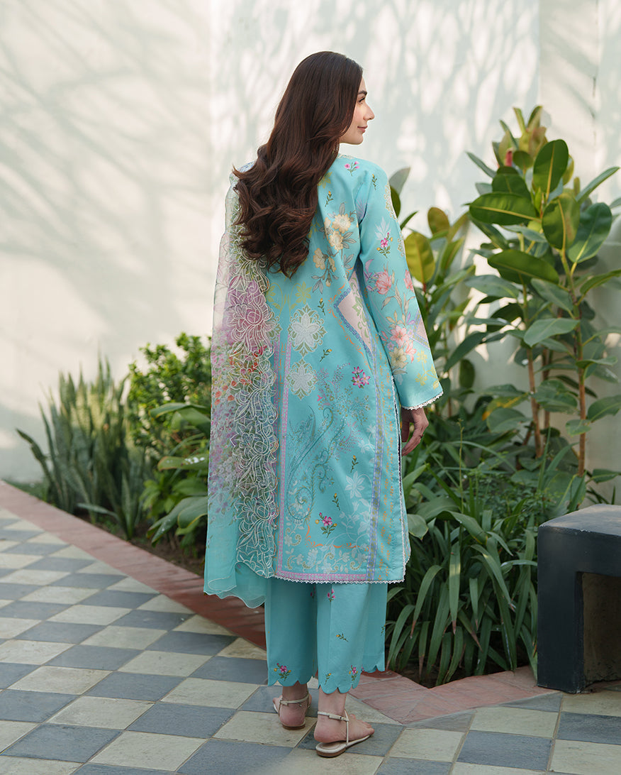 Roheenaz Whispered Florals Lawn Collection 2026 - Petal Hush