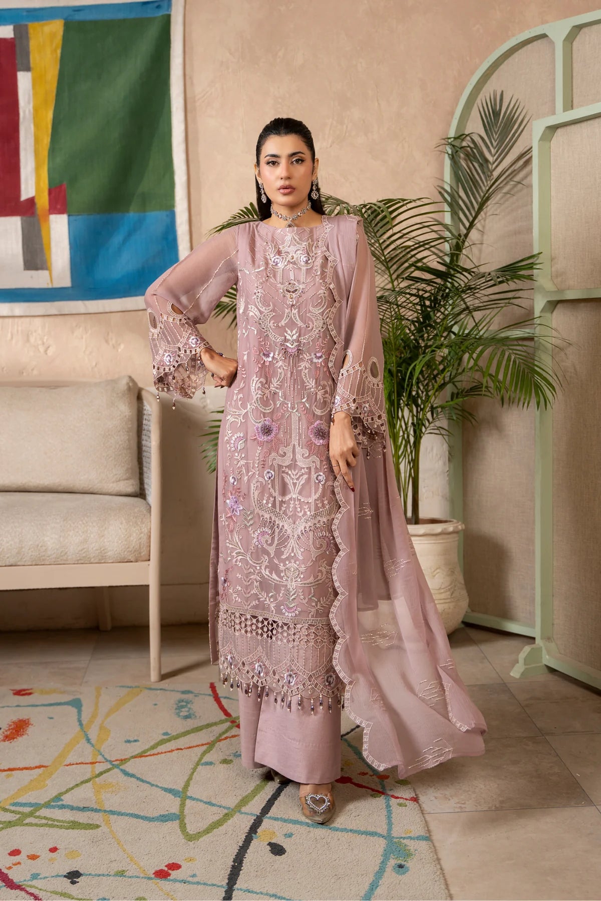 Aura by Zebtan Chiffon Handwork Collection Vol - 03 - Design - 10