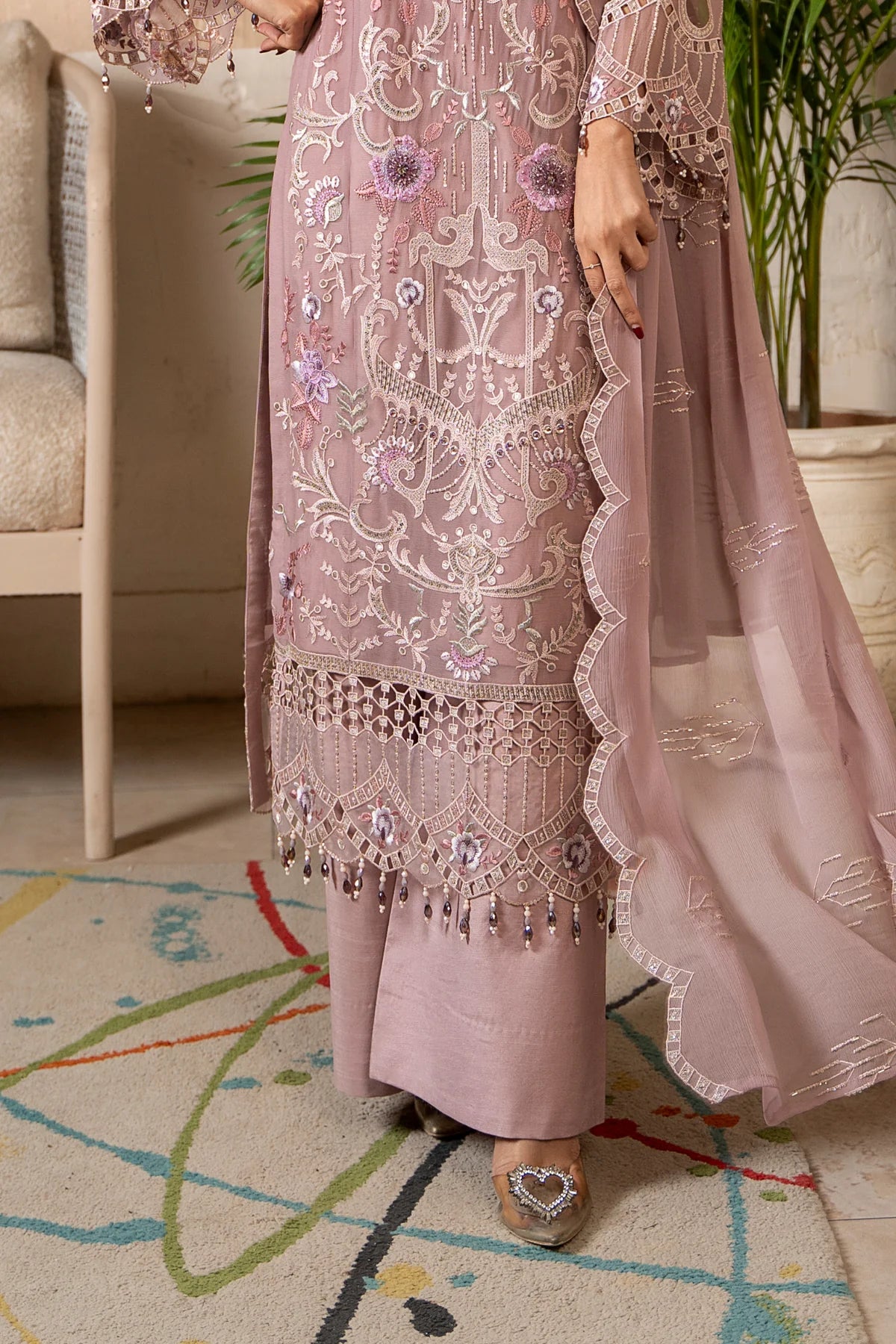 Aura by Zebtan Chiffon Handwork Collection Vol - 03 - Design - 10