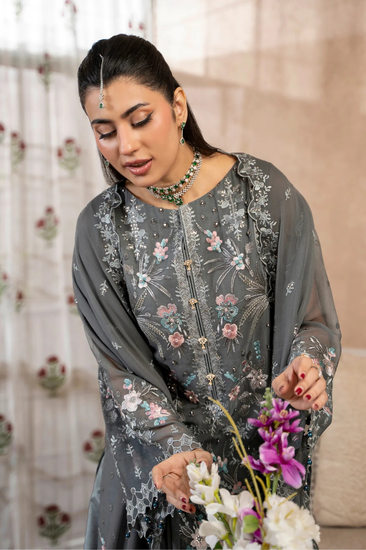 Aura by Zebtan Chiffon Handwork Collection Vol - 03 - Design - 09
