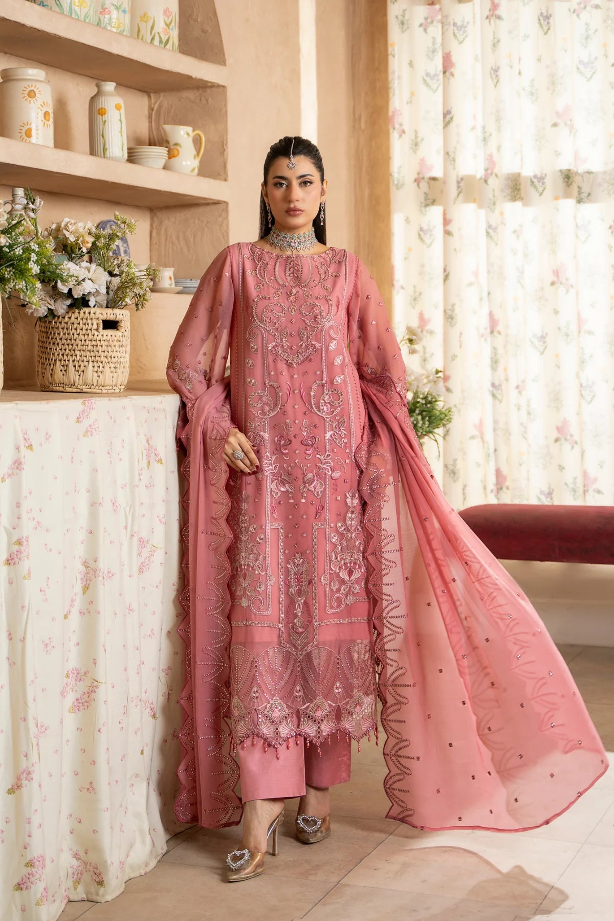 Aura by Zebtan Chiffon Handwork Collection Vol - 03 - Design - 08