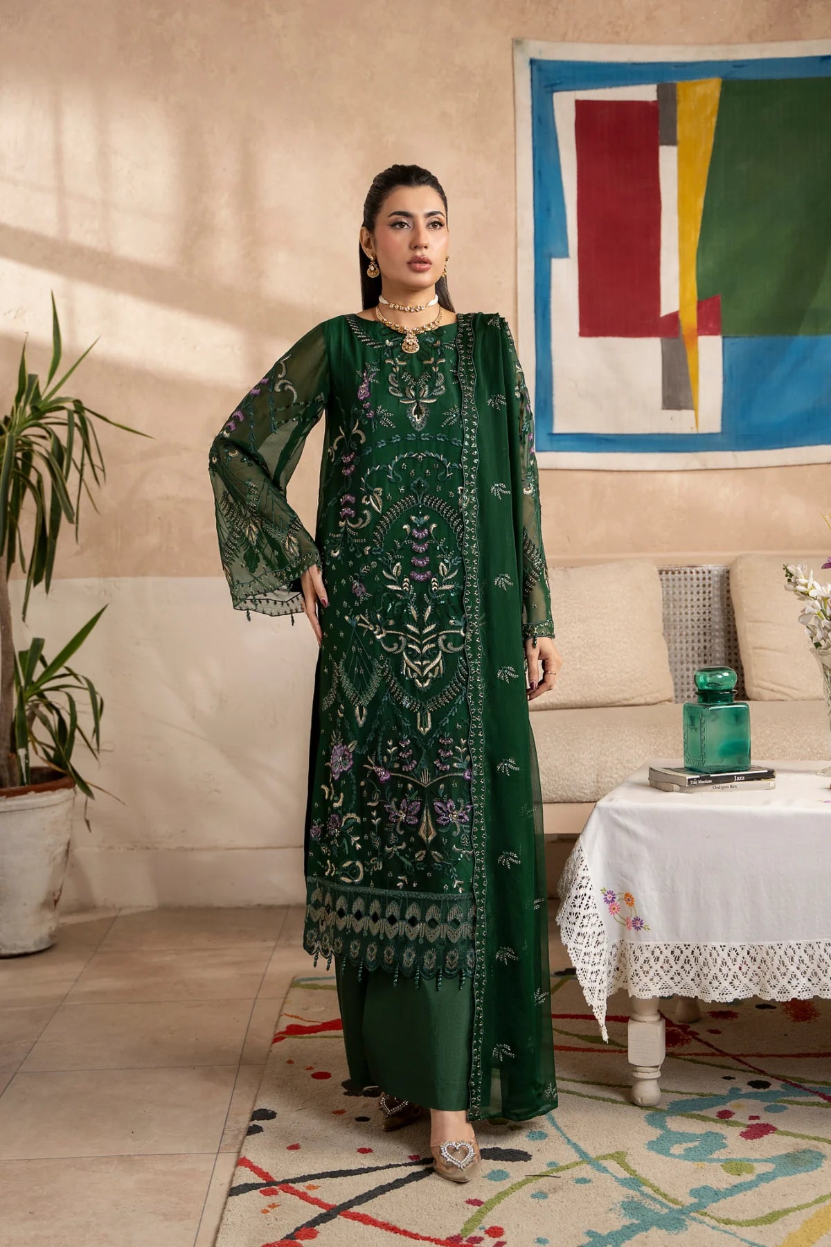 Aura by Zebtan Chiffon Handwork Collection Vol - 03 - Design - 07