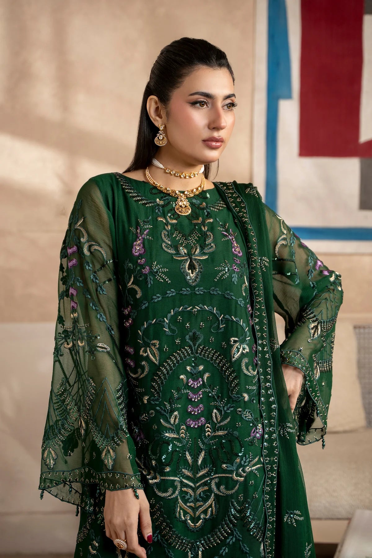 Aura by Zebtan Chiffon Handwork Collection Vol - 03 - Design - 07