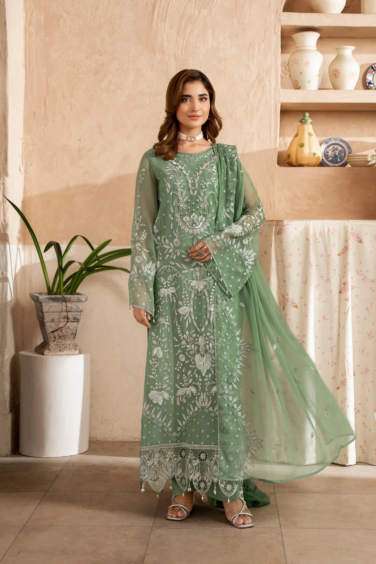 Aura by Zebtan Chiffon Handwork Collection Vol - 03 - Design - 05