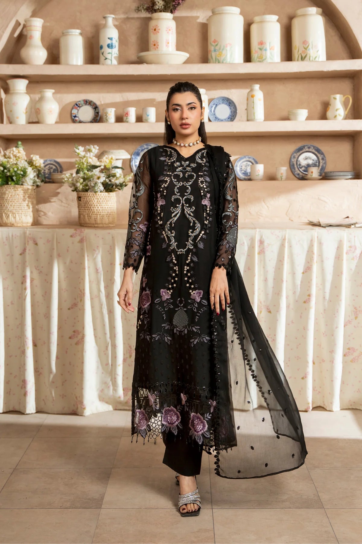 Aura by Zebtan Chiffon Handwork Collection Vol - 03 - Design - 04