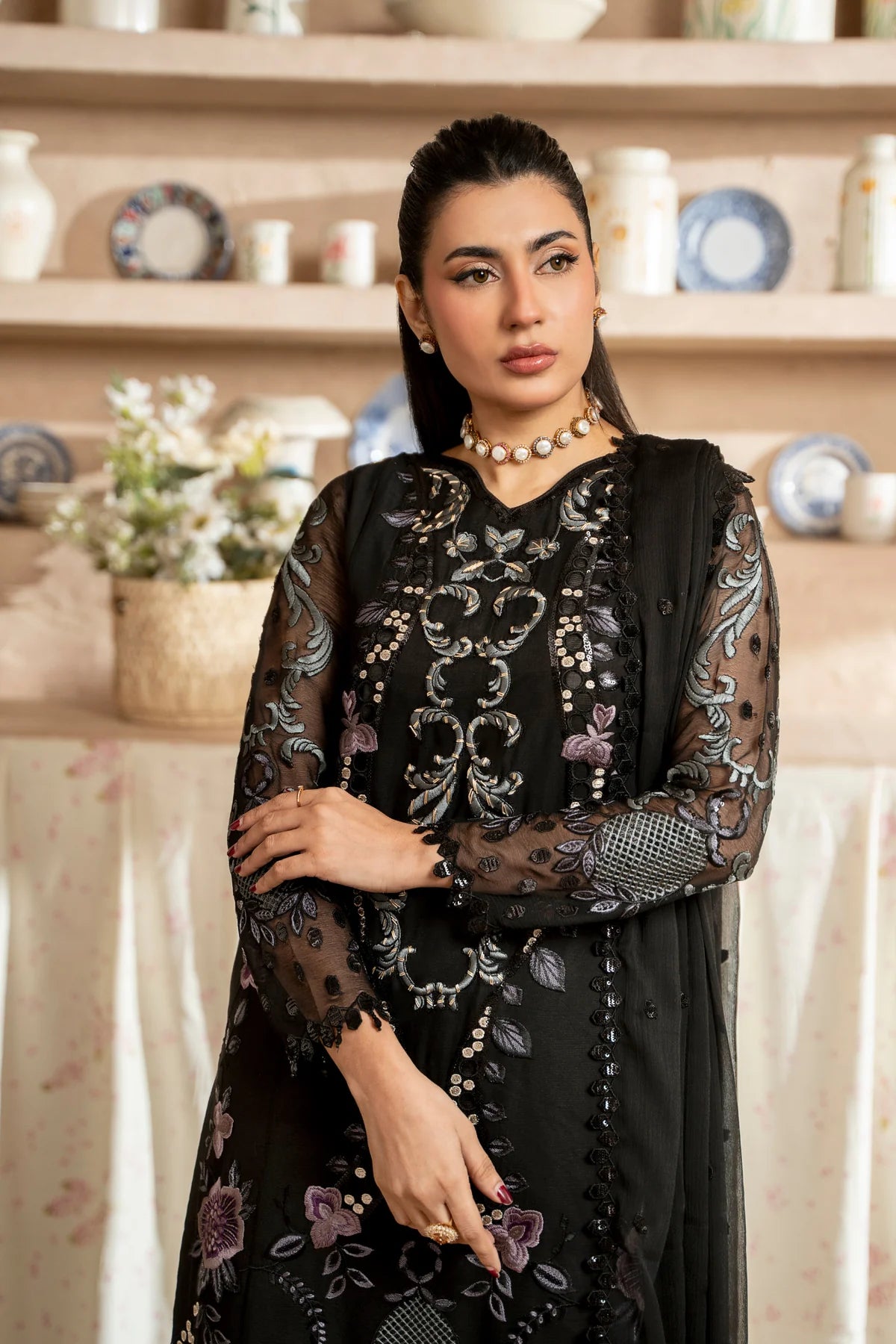 Aura by Zebtan Chiffon Handwork Collection Vol - 03 - Design - 04