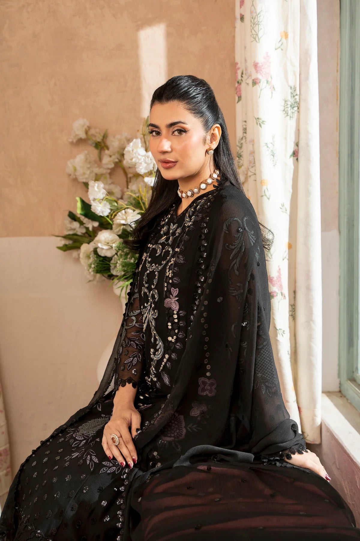 Aura by Zebtan Chiffon Handwork Collection Vol - 03 - Design - 04