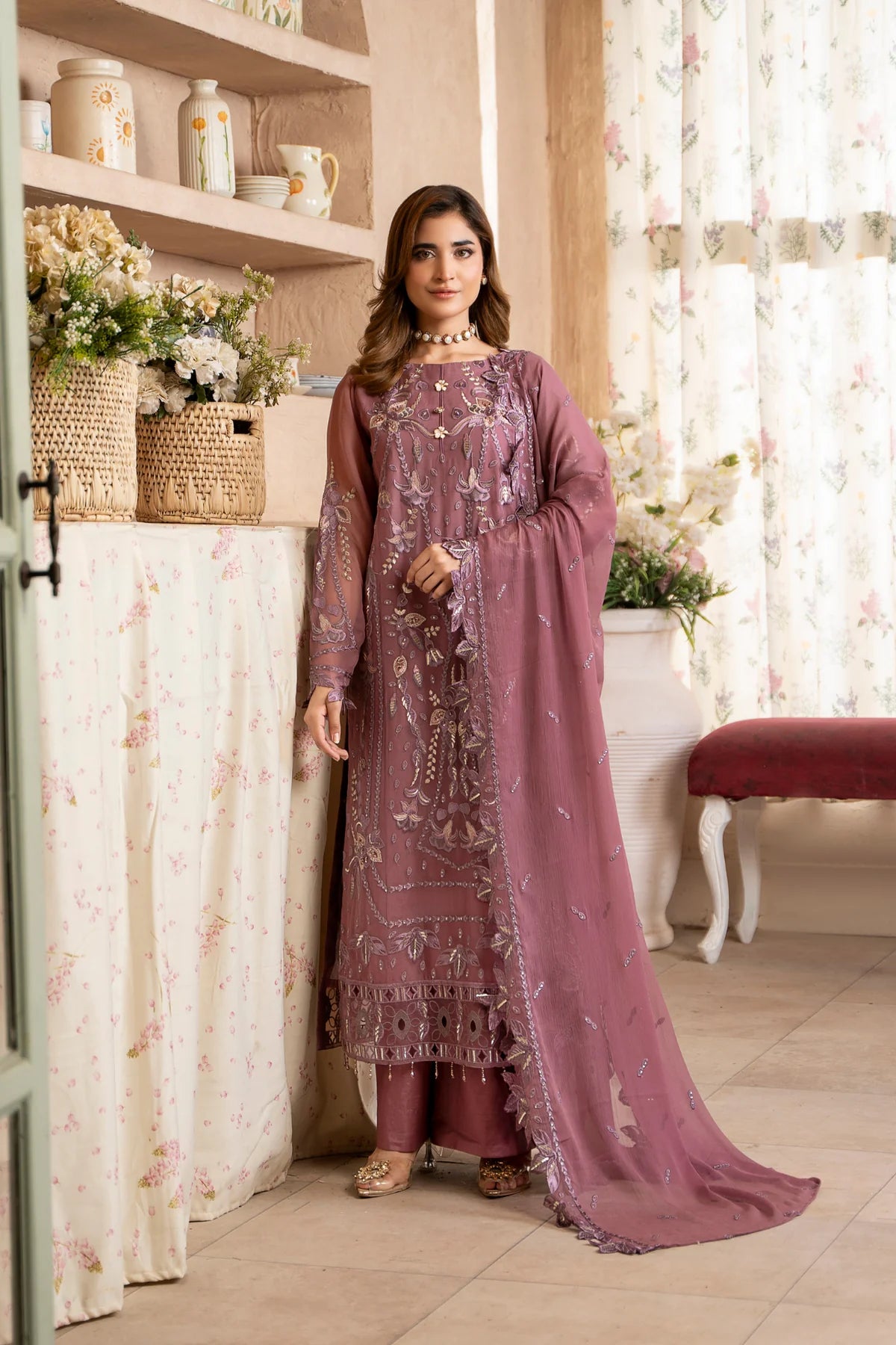 Aura by Zebtan Chiffon Handwork Collection Vol - 03 - Design - 03