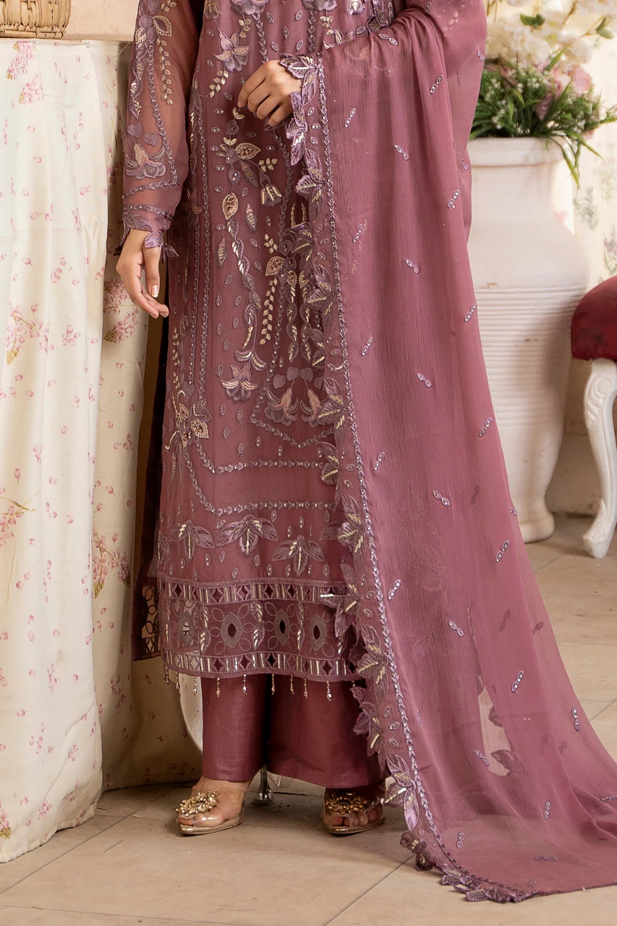 Aura by Zebtan Chiffon Handwork Collection Vol - 03 - Design - 03