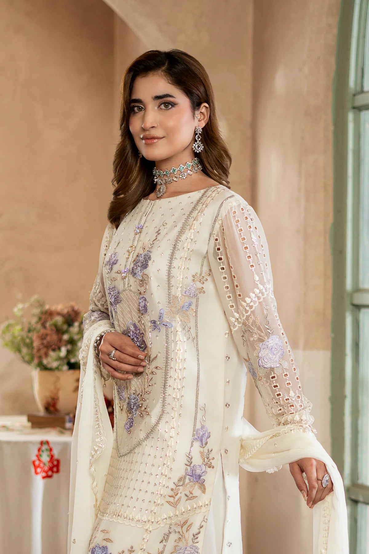 Aura by Zebtan Chiffon Handwork Collection Vol - 03 - Design - 02