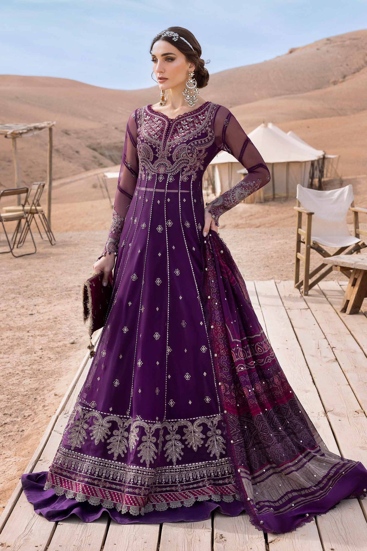 Maria B luxury lawn suits 2025 - 7B