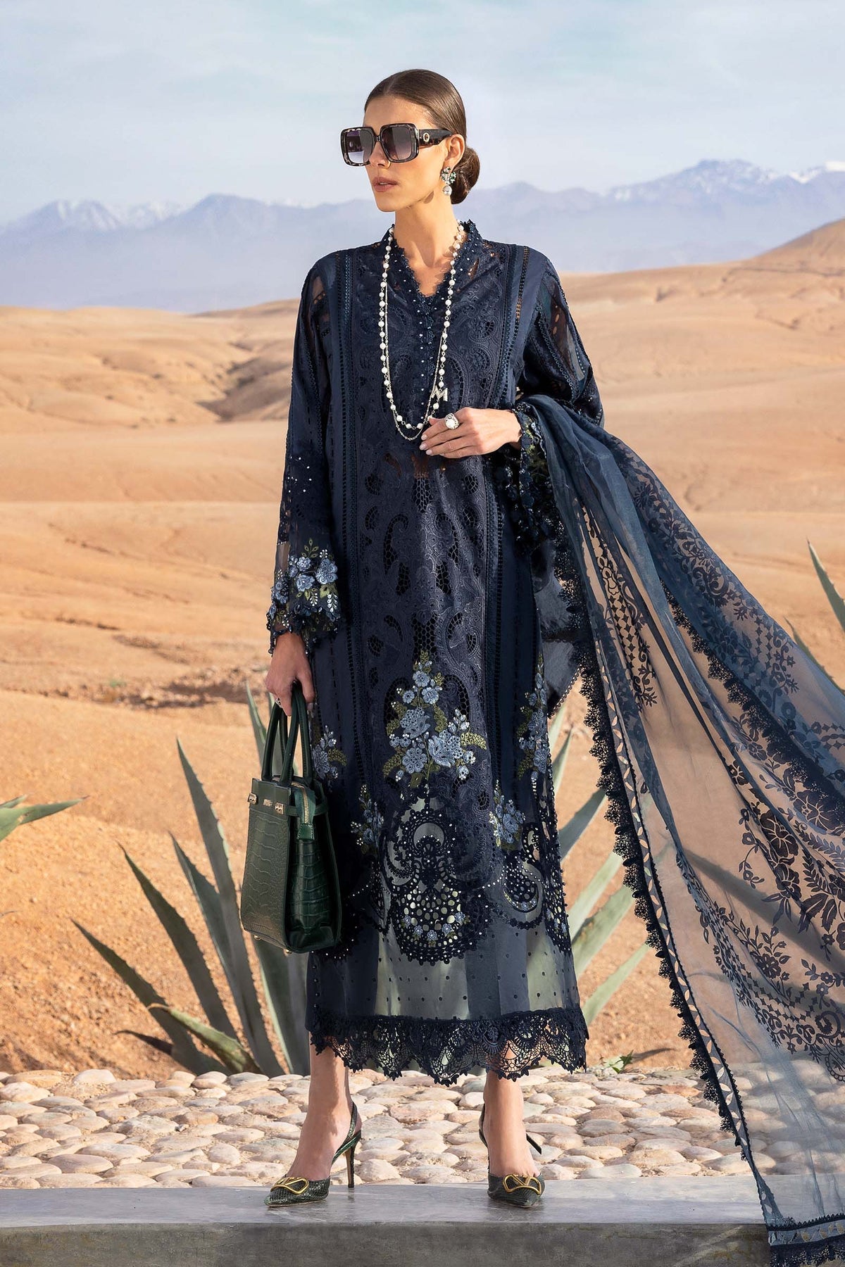 Maria B luxury lawn suits 2025 - 4B