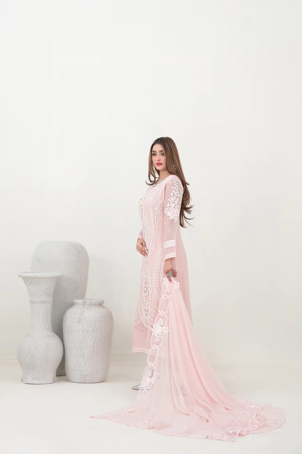 Ablah semi stitched chiffon suits by tawakkal fabrics - D-5380