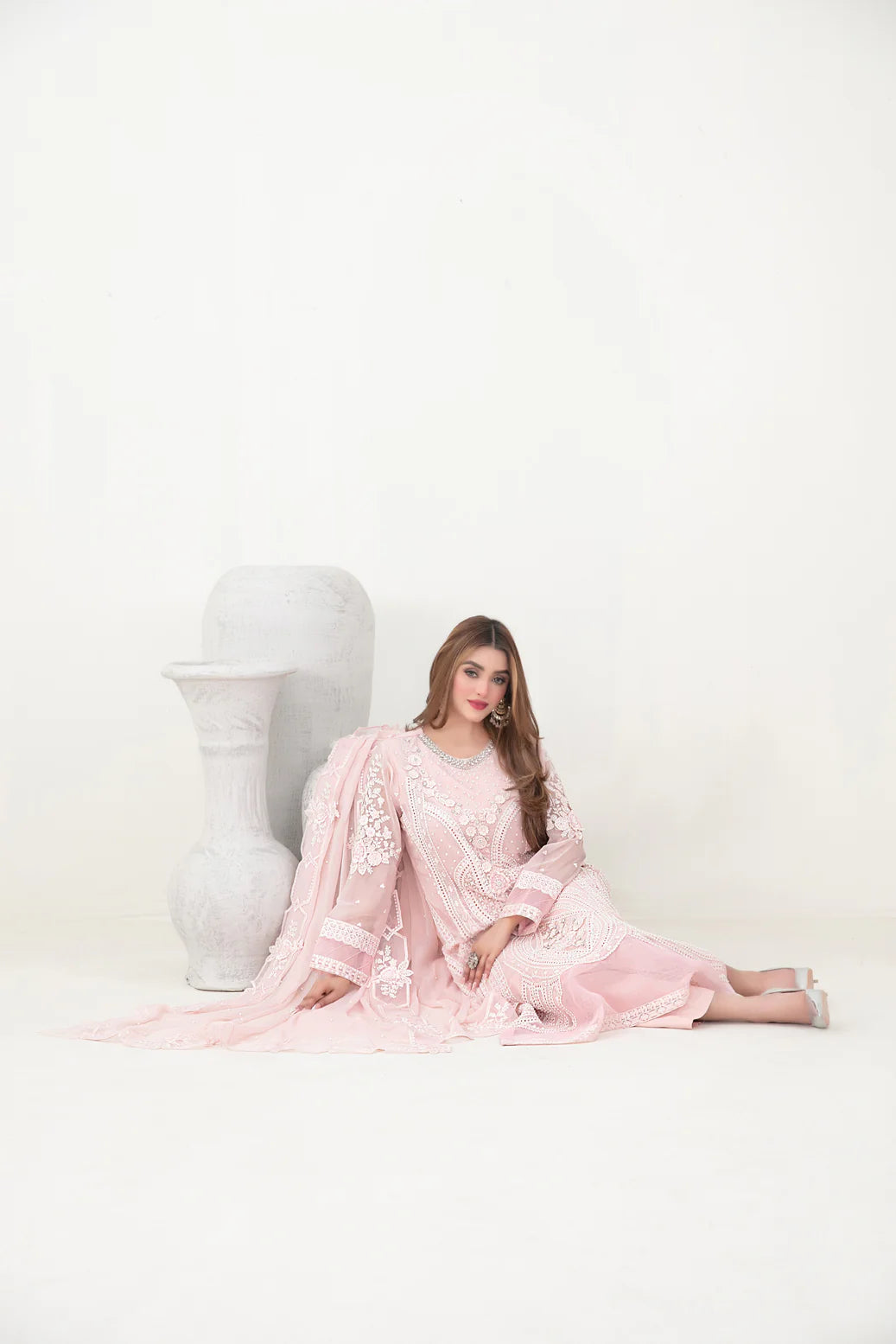 Ablah semi stitched chiffon suits by tawakkal fabrics - D-5380