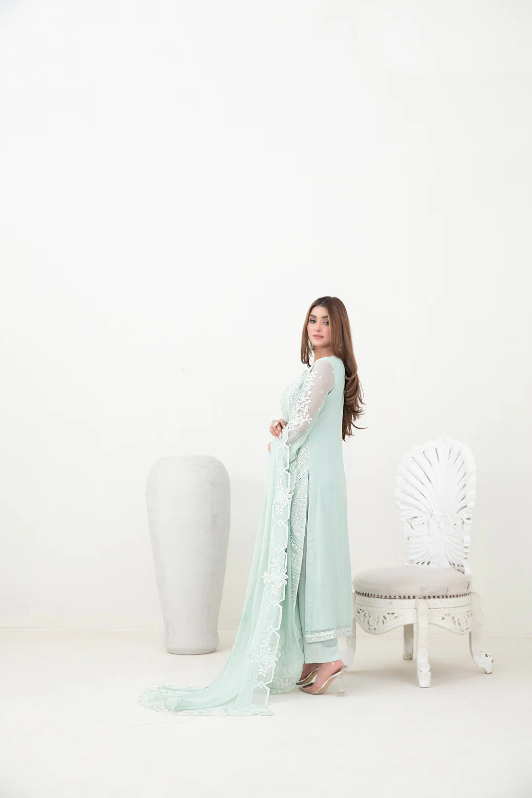 Ablah semi stitched chiffon suits by tawakkal fabrics - D-5382