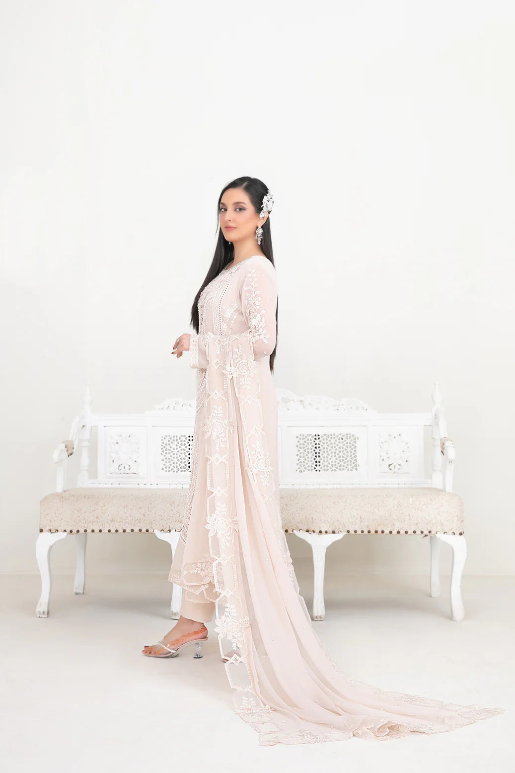 Ablah semi stitched chiffon suits by tawakkal fabrics - D-5383