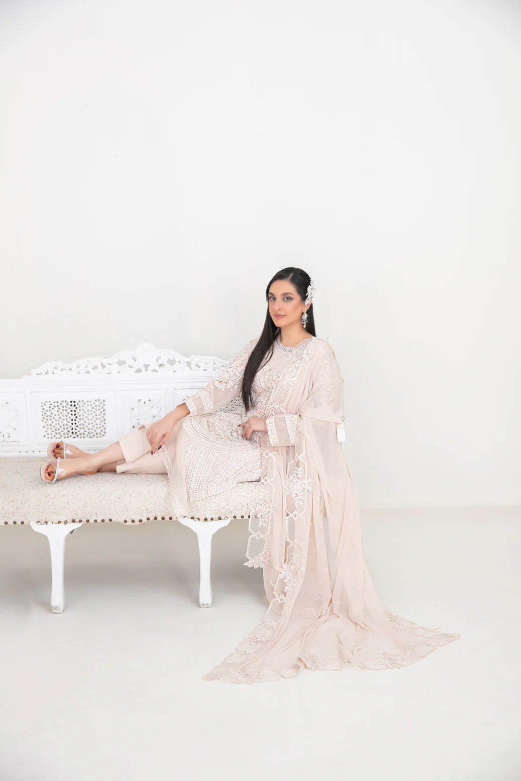 Ablah semi stitched chiffon suits by tawakkal fabrics - D-5383
