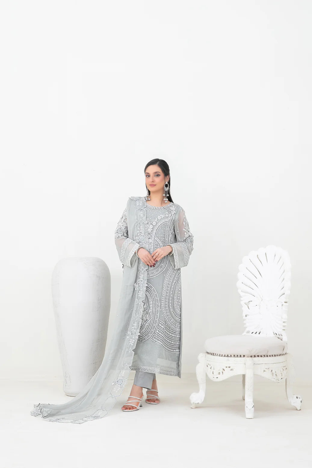 Ablah semi stitched chiffon suits by tawakkal fabrics - D-5384