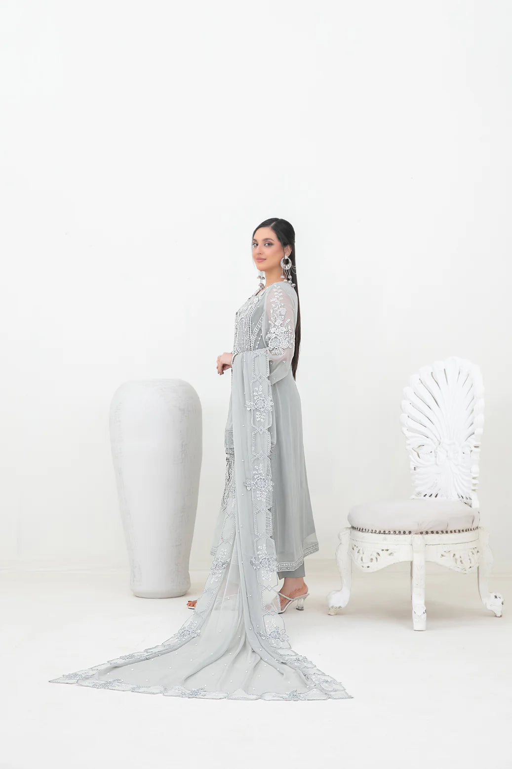 Ablah semi stitched chiffon suits by tawakkal fabrics - D-5384